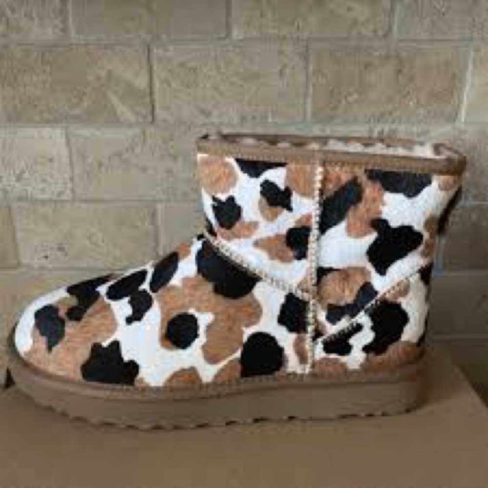 UGG Brown and Black cow print short